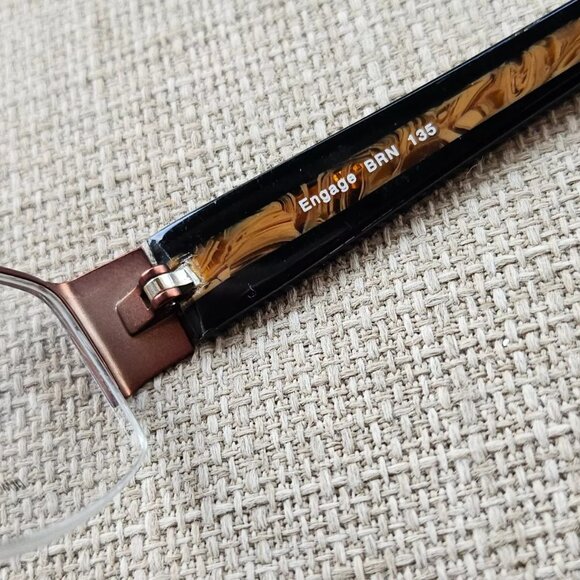 Geoffrey Beene Eyeglasses Half Rim Glasses ENGAGE BRN 50[]18 135 Eye Wear New - Picture 11 of 12